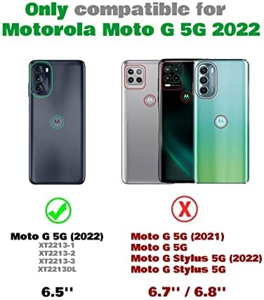 Bniut עבור Motorola Moto G 5G 2022 מארז: שכבה כפולה חסרת זעזועים הגנה על חובה כבדה | מקרי טלפון מגנים על ירידת